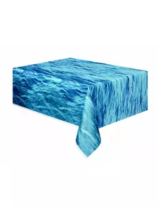 Blå plastduk med havsvågor 137 x 274 cm