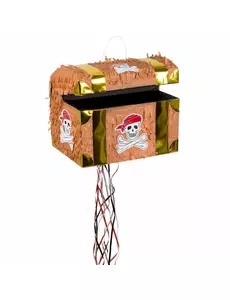 Piratskattkista-piñata 30 x 32 x 22 cm