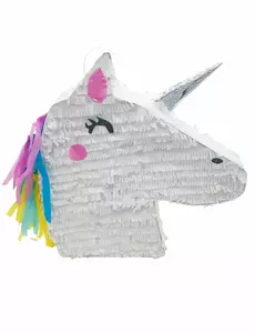 Kawaii enhörningshuvudpiñata 47 x 32 x 8 cm