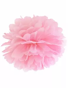 Rosa papperspompon att hänga upp 35 cm
