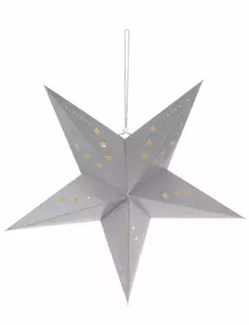 Grå stjärnlykta 60 cm