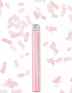 Rosa rektangulärt konfettikanonrör 27 cm