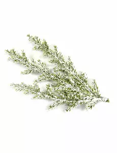 3 konstgjorda snötäckta cypressgrenar 10 cm