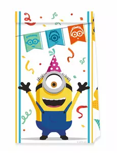 4 Minions™-påsar 22 cm