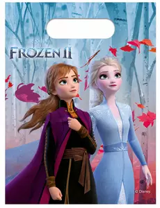 6 plastpresentpåsar Frost 2™ 23 x 16,5 cm