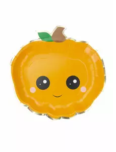 8 pappersassietter med pumpor Sweety 23 cm