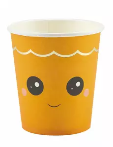 8 pappmuggar med söta pumpor 200 ml