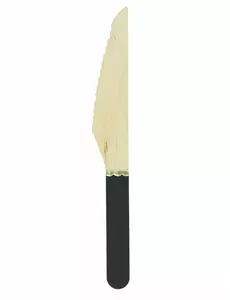 8 små svarta träknivar 16 cm
