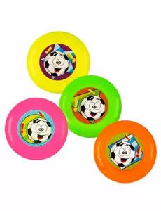 Piñata-tillbehör 4 flerfärgade frisbees 9 cm