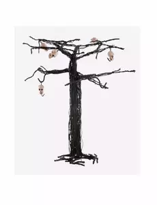 Halloween-träd med dödskallar 28 cm