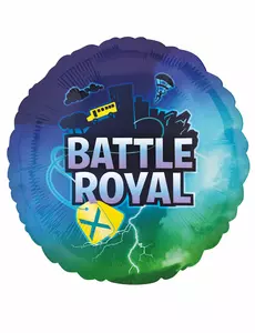 Rund battle royale-ballong i aluminium 43 cm