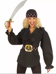 Svart piratskjorta för dam