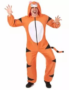 Tigeroverall med huva herr