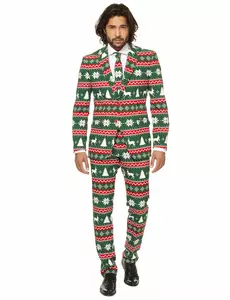 Mr. Festive grön kostym herr Opposuits™, Storlek: Medium (EU 48-50)