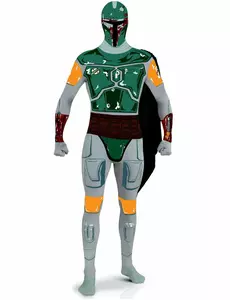 Boba Fett Star Wars™ second skin-maskeraddräkt vuxen, Storlek: Medium