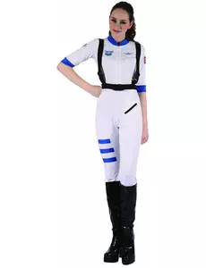 Astronautmaskeraddräkt dam, Storlek: Small