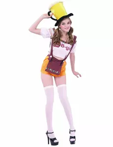 Sexig bayersk maskeraddräkt med shorts dam, Storlek: Small