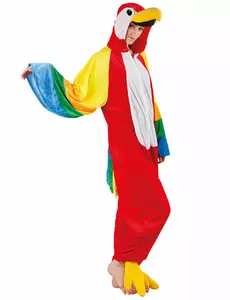 Papegojmaskeraddräkt med jumpsuit vuxen