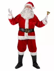Komplett lyxig jultomtemaskeraddräkt vuxen, Storlek: Large