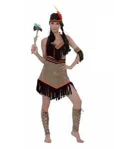 Barryggad indianmaskeraddräkt dam, Storlek: Medium/Large