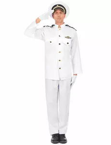 Maskeraddräkt marinens officersuniform herr, Storlek: X-Large