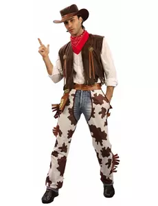 Klassisk cowboymaskeraddräkt herr, Storlek: Large