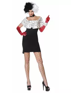 Sexig maskeraddräkt Cruella dam, Storlek: L