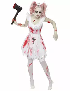 Zombiebrudtärna-maskeraddräkt dam Halloween, Storlek: Small/Medium