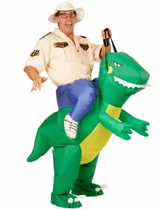 Utforskarmaskeraddräkt på dinosaurie vuxen