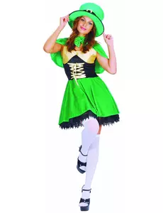 St Patrick-maskeraddräkt leprechaun dam, Storlek: Small