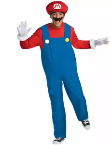 Mario™ Deluxe-maskeraddräkt vuxen, Storlek: Medium