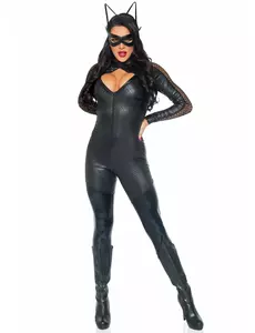 Sexig superkatt-maskeraddräkt dam, Storlek: Small (36-38)