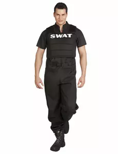 SWAT-maskeraddräkt herr, Storlek: Medium