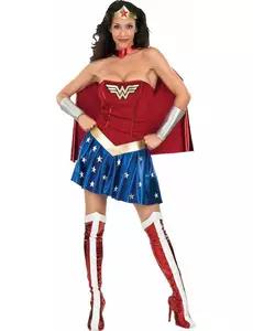 Klassisk Wonder Woman™-maskeraddräkt dam, Storlek: X-Small