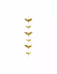 Girlang med metalliska gyllene fladdermöss 150 x 11 cm