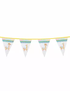 Vit lama vit banderoll i vit plast 30 x 20 cm 6 m