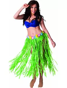 Lång grön hawaiikjol vuxen