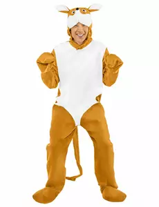 Kängurumaskeraddräkt med sammetslook vuxen
