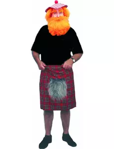 Skotsk kilt med päls vuxen