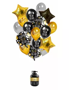 Ballongbukettkit med helium Happy New Year