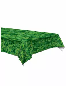Grön plastduk med klöver 137 x 274 cm