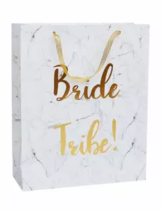 Marmor presentpåse Bride Tribe EVJF 32 x 25 cm