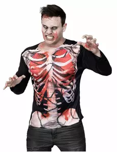 Zombie-skelett T-shirt Halloween
