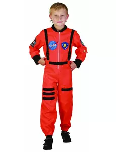 Orange astronautmaskeraddräkt pojke, Storlek: 4-6 år (110-120 cm)