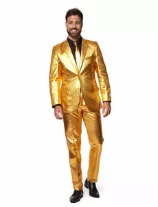 Mr. Groovy Gold-maskeraddräkt herr Opposuits™, Storlek: Small (EU 44-46)