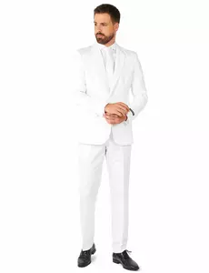 Mr. Solid vit kostym herr Suitmeister™, Storlek: Small (EU 44-46)