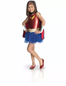 Lyxmaskeraddräkt Wonder Woman Comic Book™ barn, Storlek: 5-6 år (110 till 116 cm)