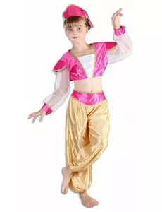 Lyxig maskeraddräkt orientalisk dansare flicka, Storlek: 4-6 år (110-120 cm)