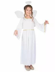 Maskeraddräkt himmelsängel flicka, Storlek: 5-6 år (116 cm)