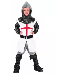 Maskeraddräkt riddare med kors pojke, Storlek: 4-6 år(110-120 cm)